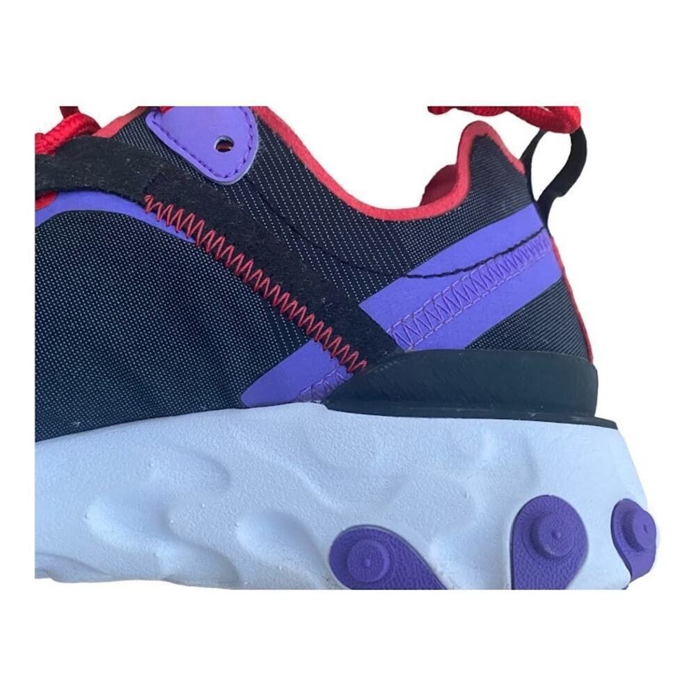 Nike React Element 55 Womenns 7.5 Black Red Purple CQ9903-001 Running Sneakers - Picture 16 of 16